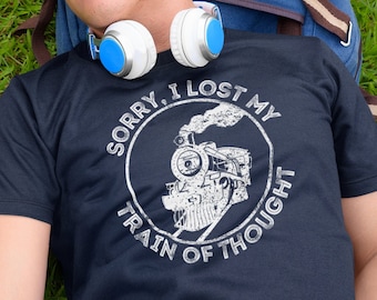 Train Lovers Train Hobbyist Sorry I lost My Train of Thought Short-Sleeve Unisex T-Shirt