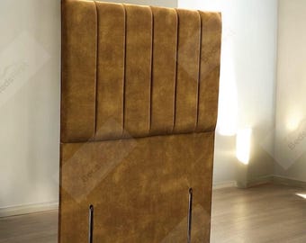 upholstered floor standing panel 54" Headboard 3ft 4ft 4ft6 5ft 6ft silver grey blue black pink steel over colours fabric velvet fauxleather