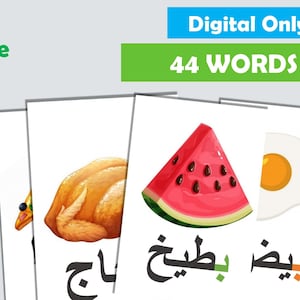 44 Printable Arabic Food Flashcards and Memory Game (DIGITAL ONLY) - Etsy