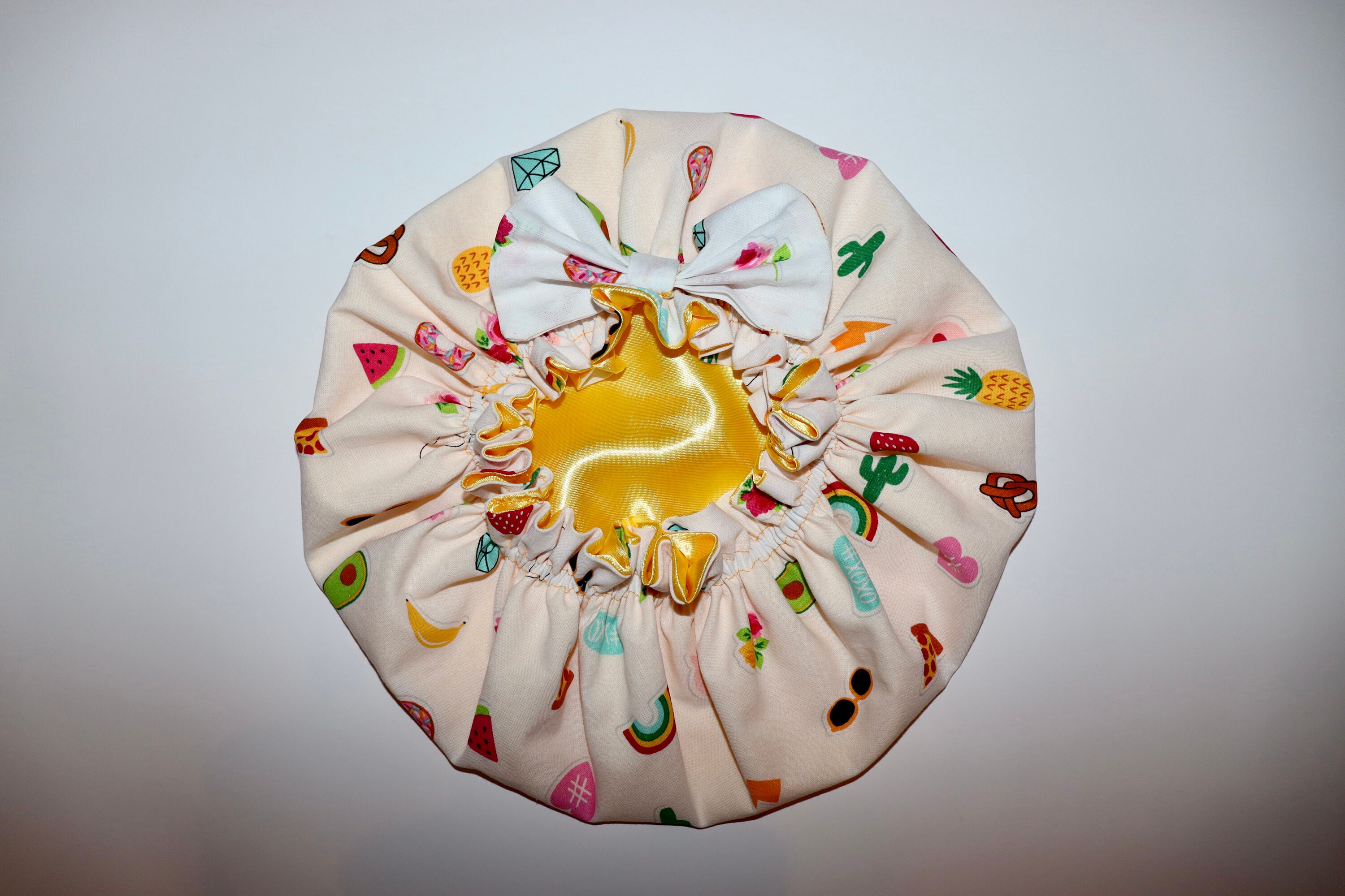 Kids Fun Emojis W/ Bow Gift for Little Girls Satin Lined Comfy