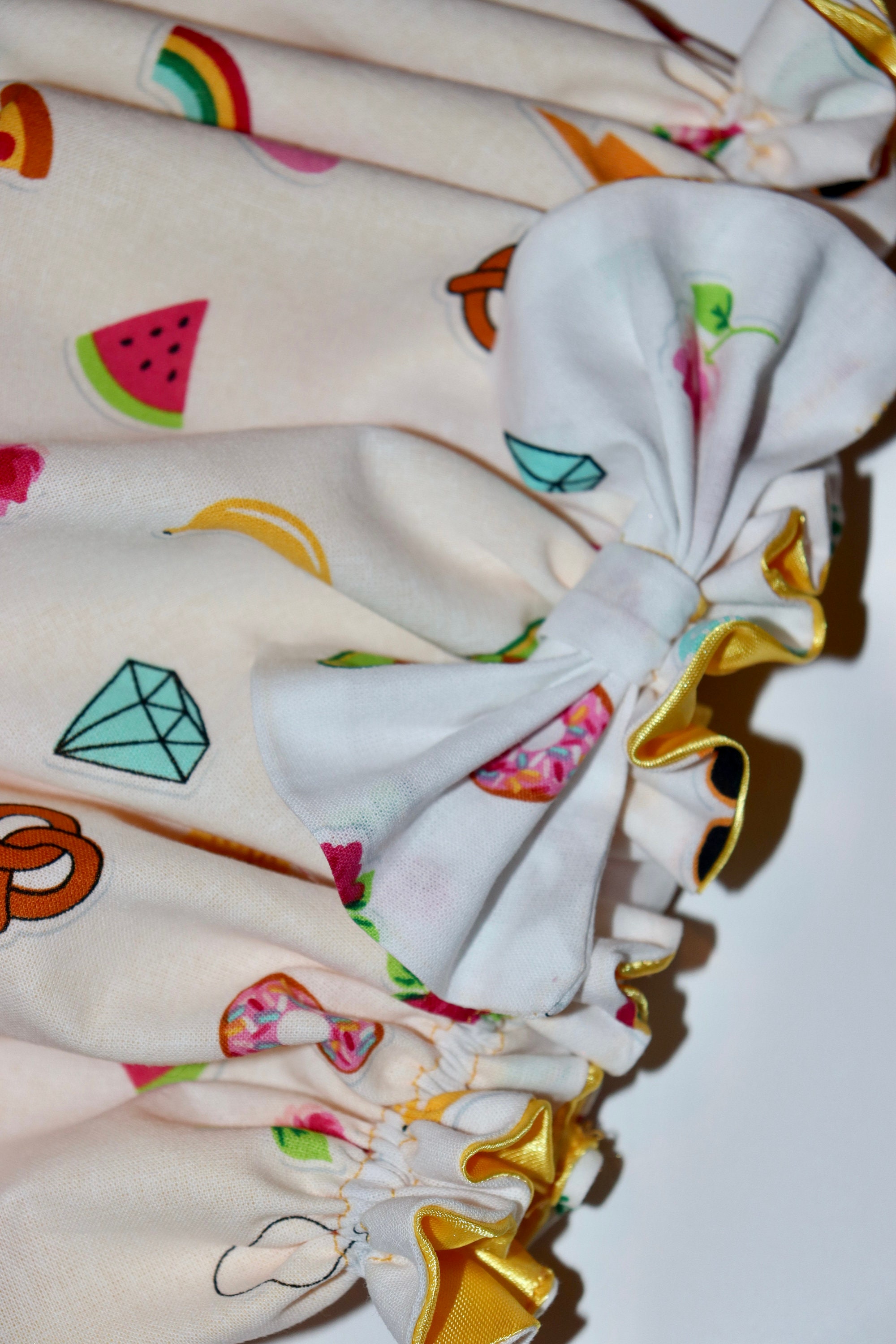 Kids Fun Emojis W/ Bow Gift for Little Girls Satin Lined Comfy