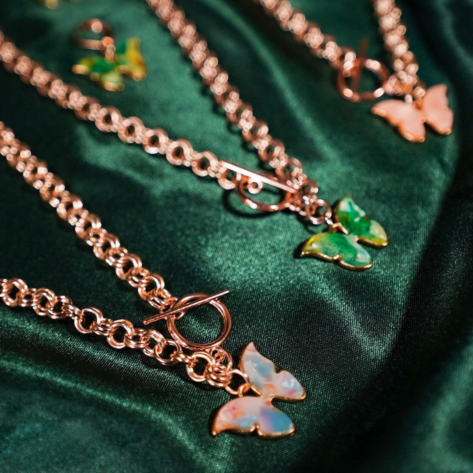 Butterfly Necklace and Earring Set Etsy Australia