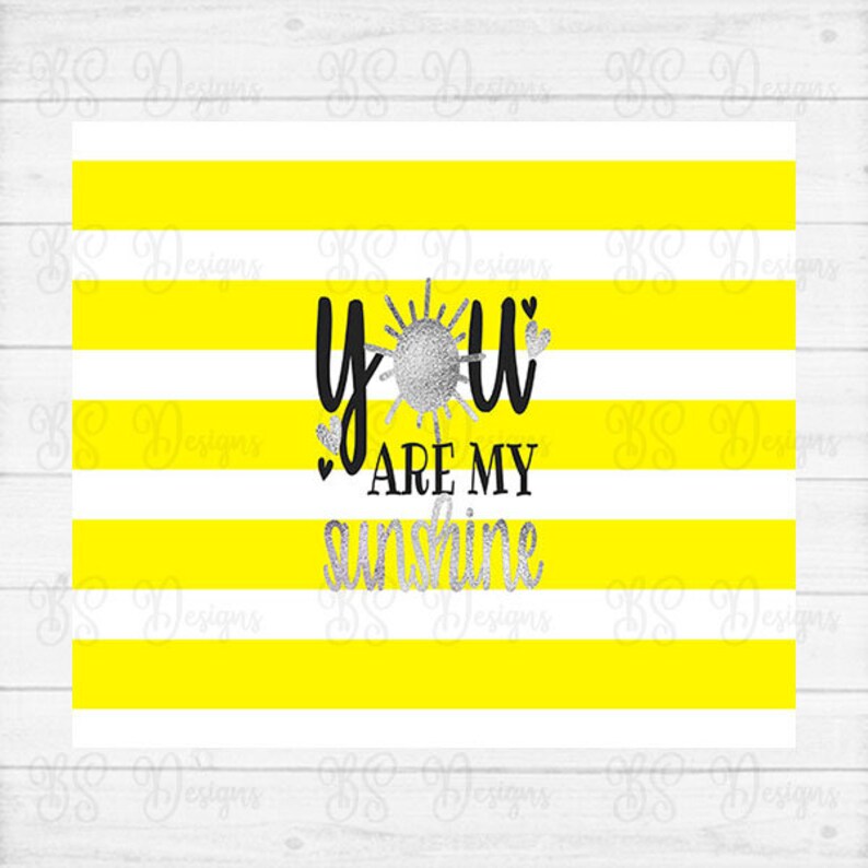 20 oz Skinny Tumbler Sublimation Design You Are My Sunshine