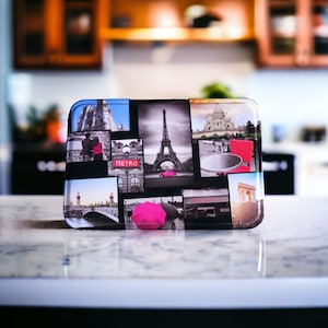 Sugar Tin Box Paris Monuments | Collectible Paris Souvenir Metal Box | Eiffel Tower Cookie Box | Home Decor Gift