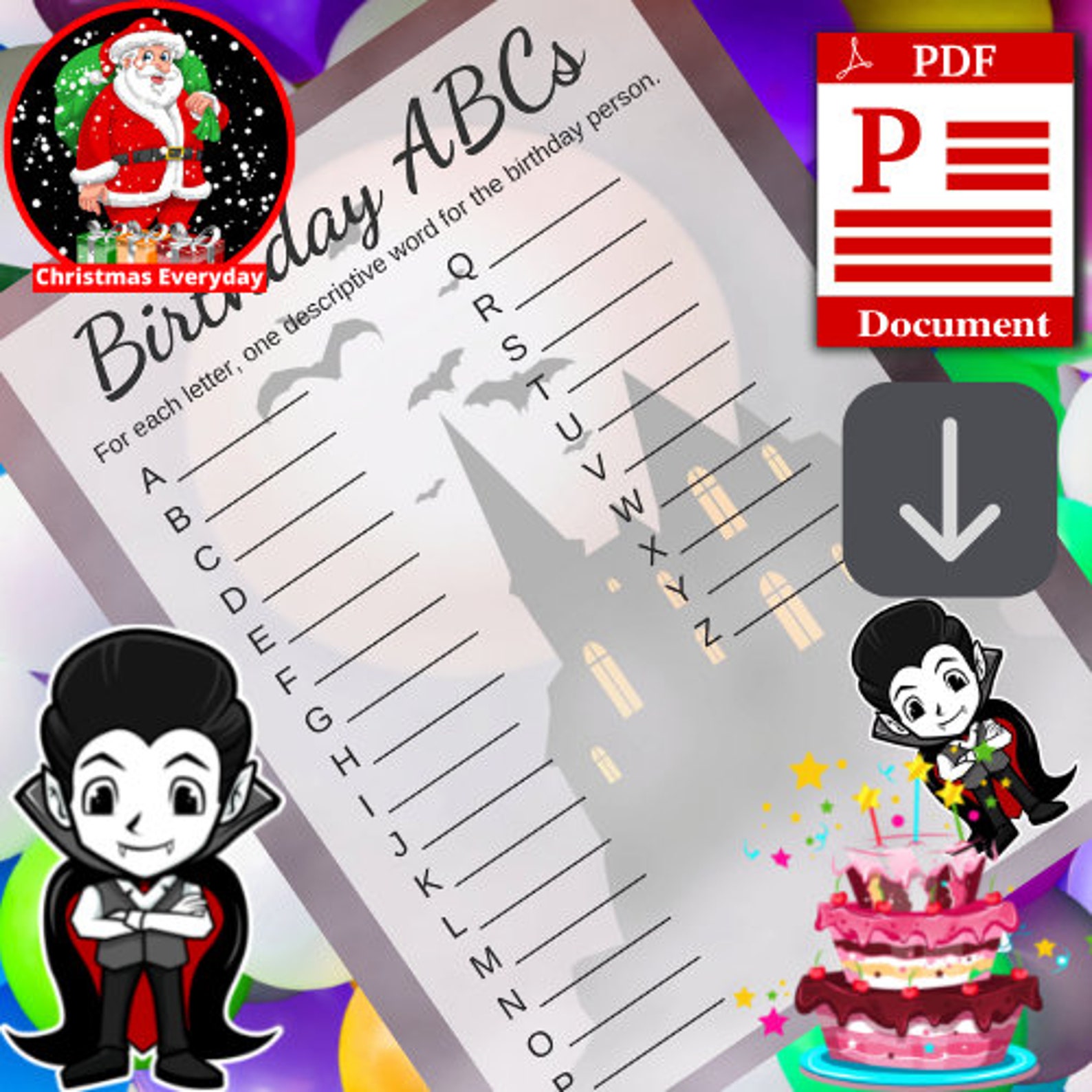 Vampire Birthday Party Halloween Birthday Printable Party - Etsy