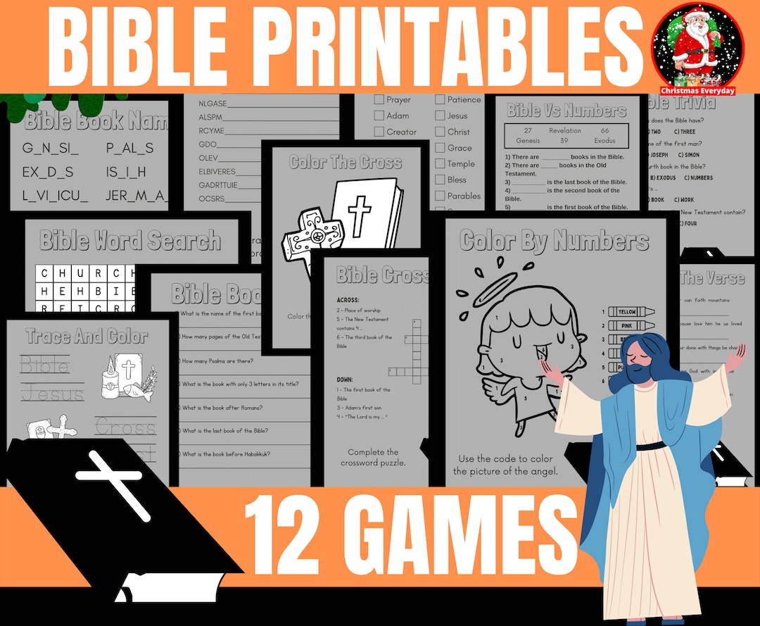 12 Bible Printable Games, Bible Printables, Bible Games, Bible Games ...