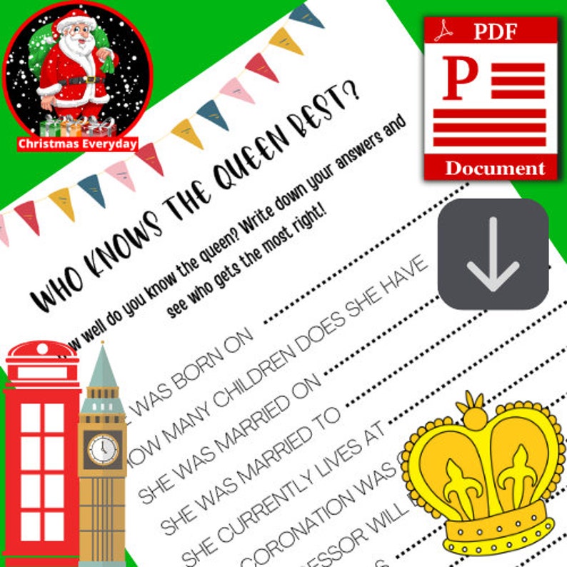 Platinum Jubilee Games Bundle Street Party Activity Platinum Etsy