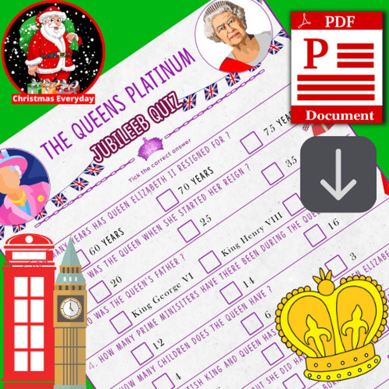 Platinum Jubilee Games Bundle Street Party Activity Platinum Etsy UK