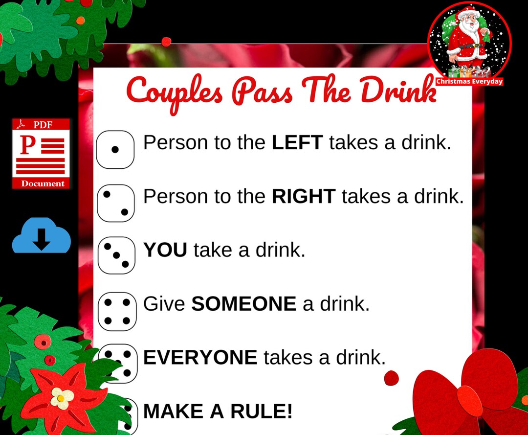 Drunk Dice Game, Drunk Dice Drinking Game, Fun Party Games for Adults