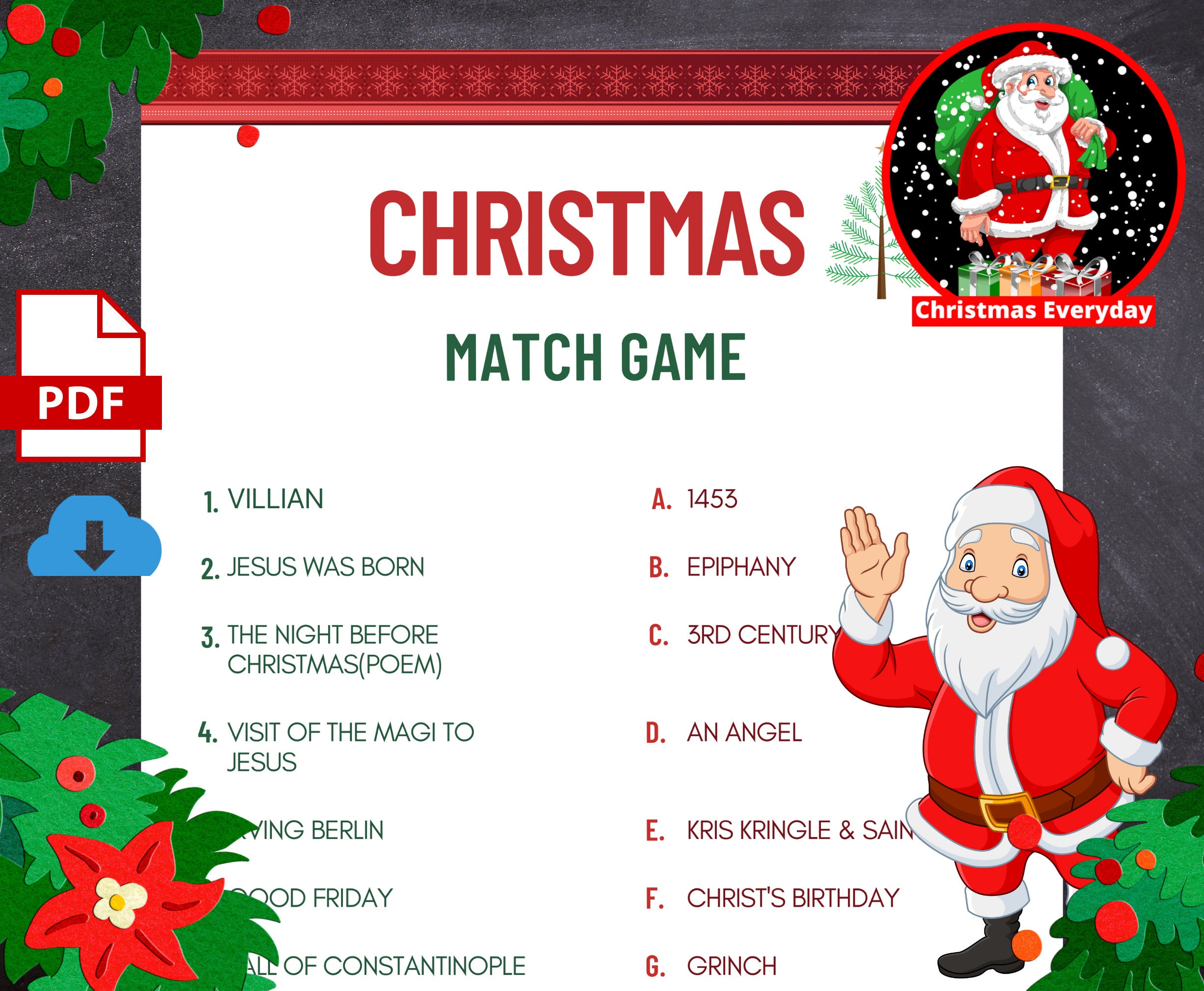 Christmas matching games - Online & free