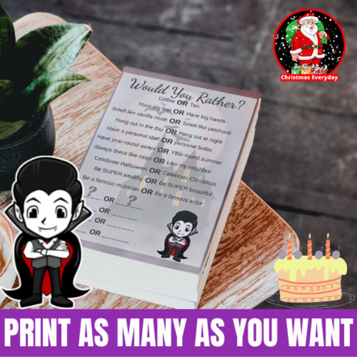 Vampire Birthday Party Halloween Birthday Printable Party - Etsy