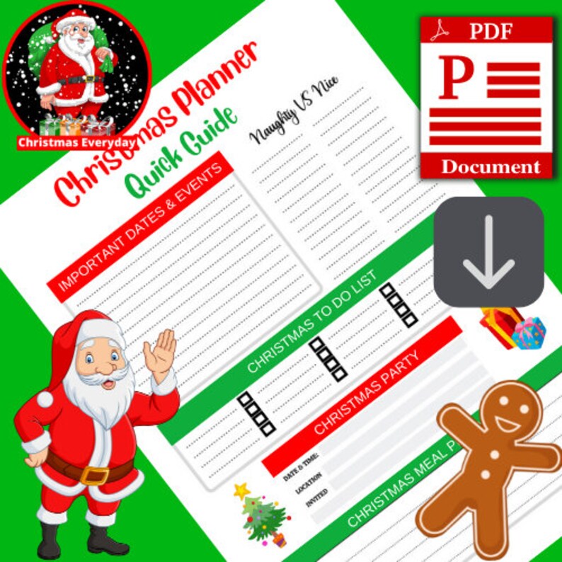 Christmas Planner Printable, Christmas Organizer, Christmas to Do List ...