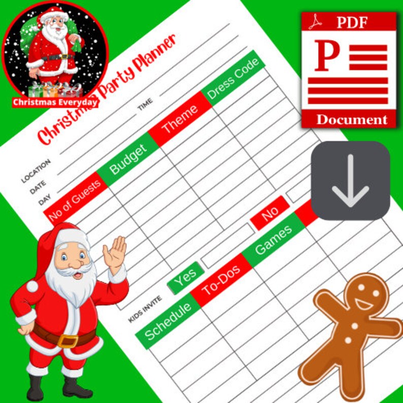 Christmas Planner Printable, Christmas Organizer, Christmas to Do List
