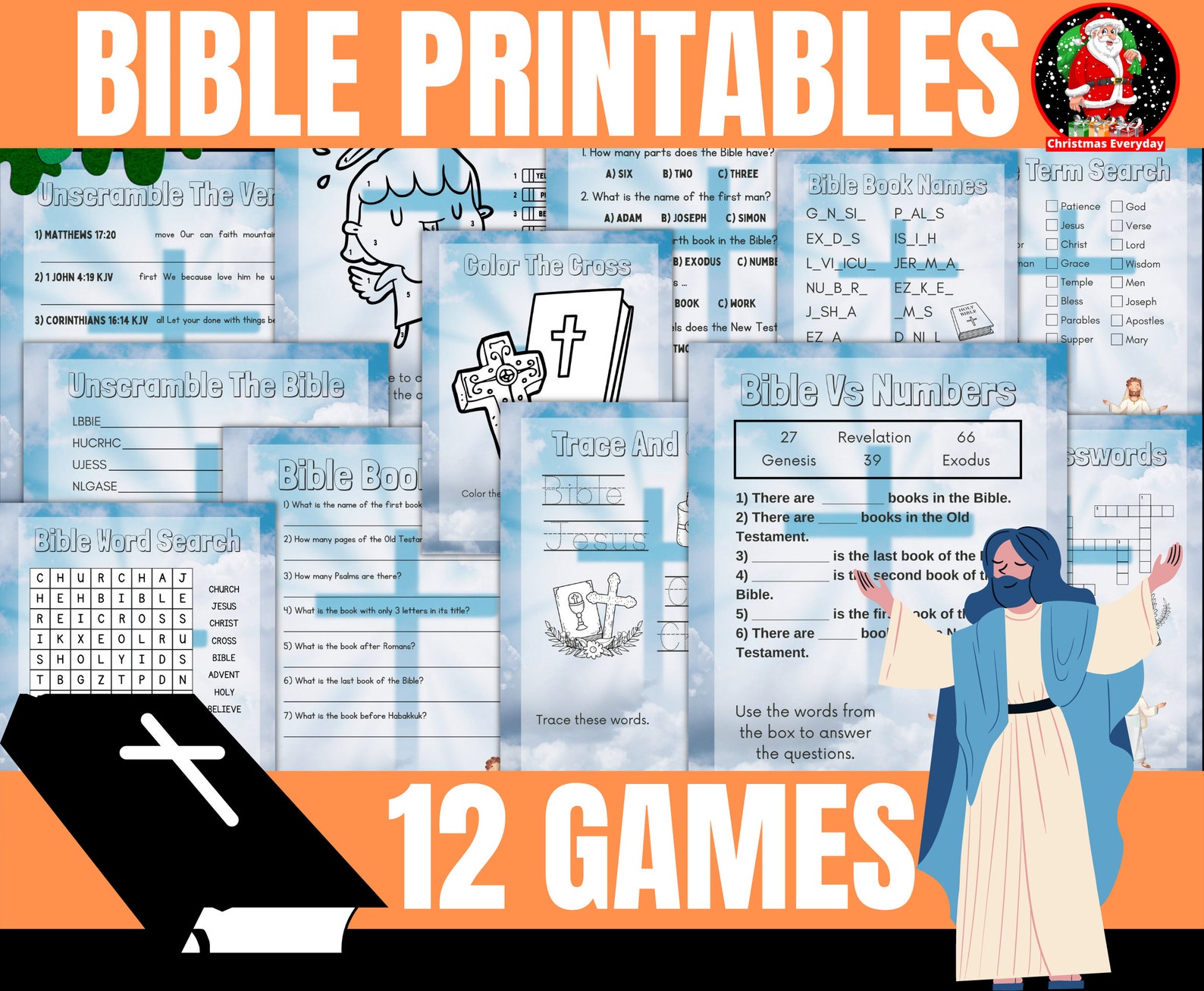12 Bible Printable Games, Bible Printables, Bible Games, Bible Games ...