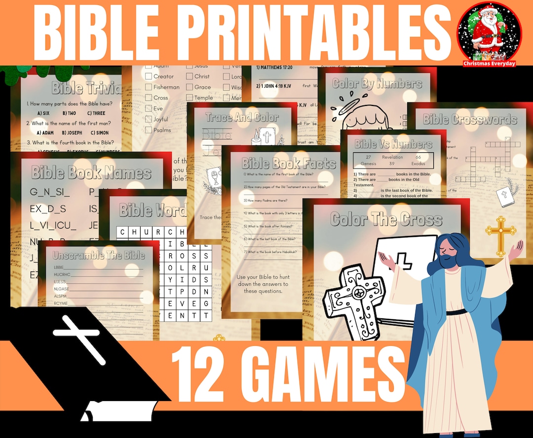 12 Bible Printable Games, Bible Printables, Bible Games, Bible Games ...