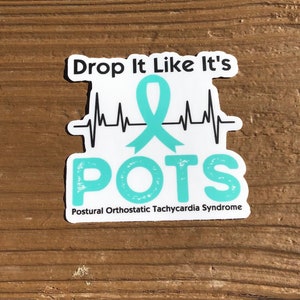 POTS Sticker, Potsie Sticker, Postural Orthostatic Tachycardia Syndrome Sticker, Water Bottle Sticker, Laptop Sticker, Chronic Illness Decal
