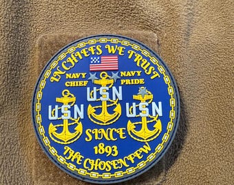 US Navy CPO Mess Glow in the Dark 4” PVC Patch