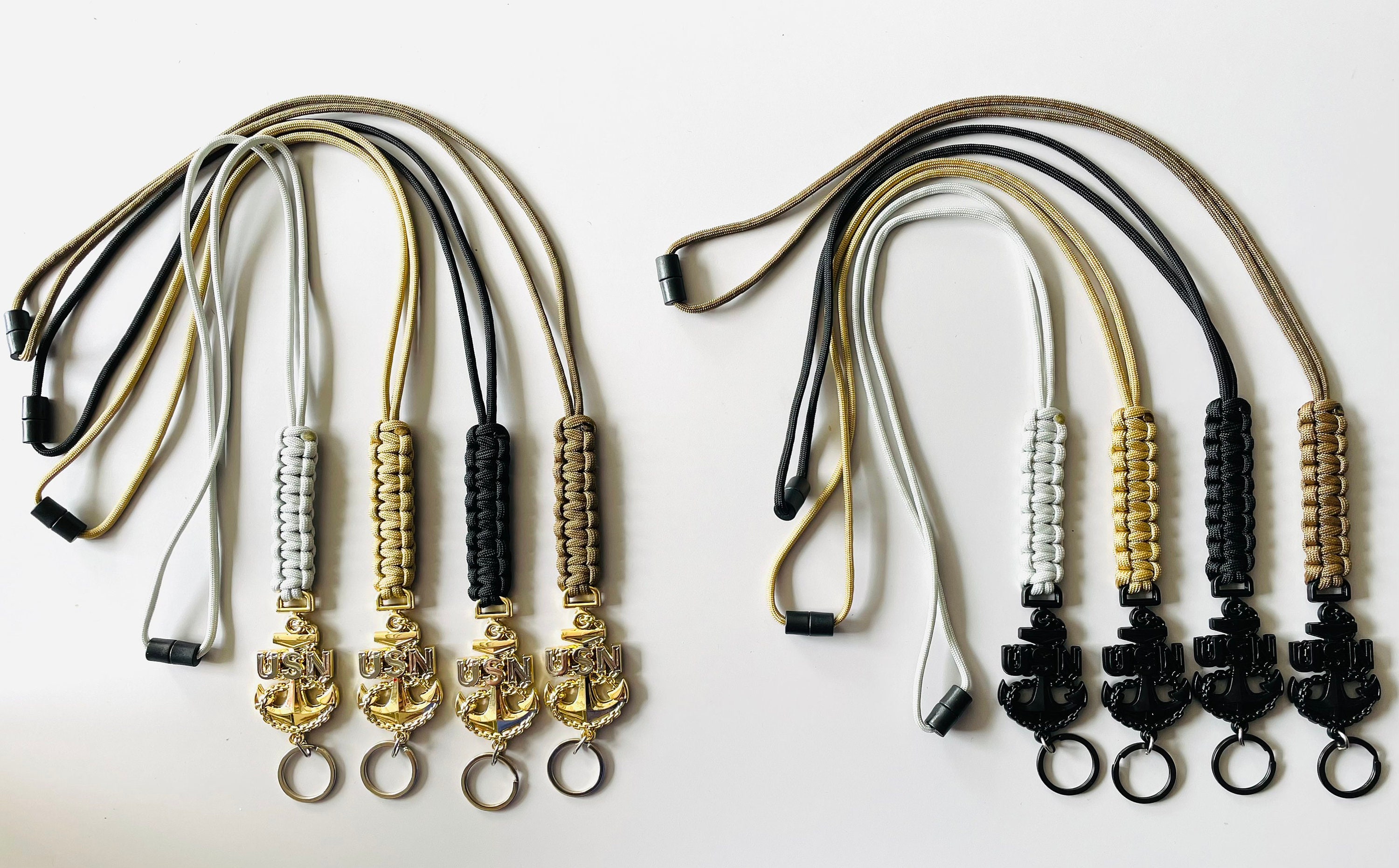 USN CPO Paracord Neck Lanyard Etsy