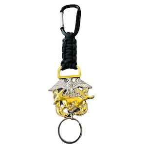 US Navy Mustang Paracord Keychain.