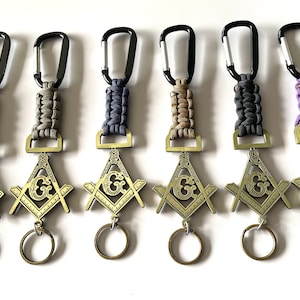 Masonic /G\ Paracord Keychains
