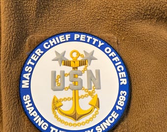 US Navy Master Chief Petty Officer Glow in the Dark 4” PVC Patch