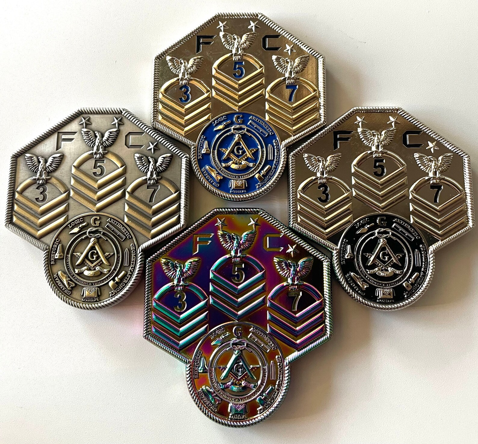 Masonic 357 Challenge Coin Etsy