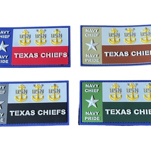 TEXAS Chiefs Glow in the Dark PVC Patches.