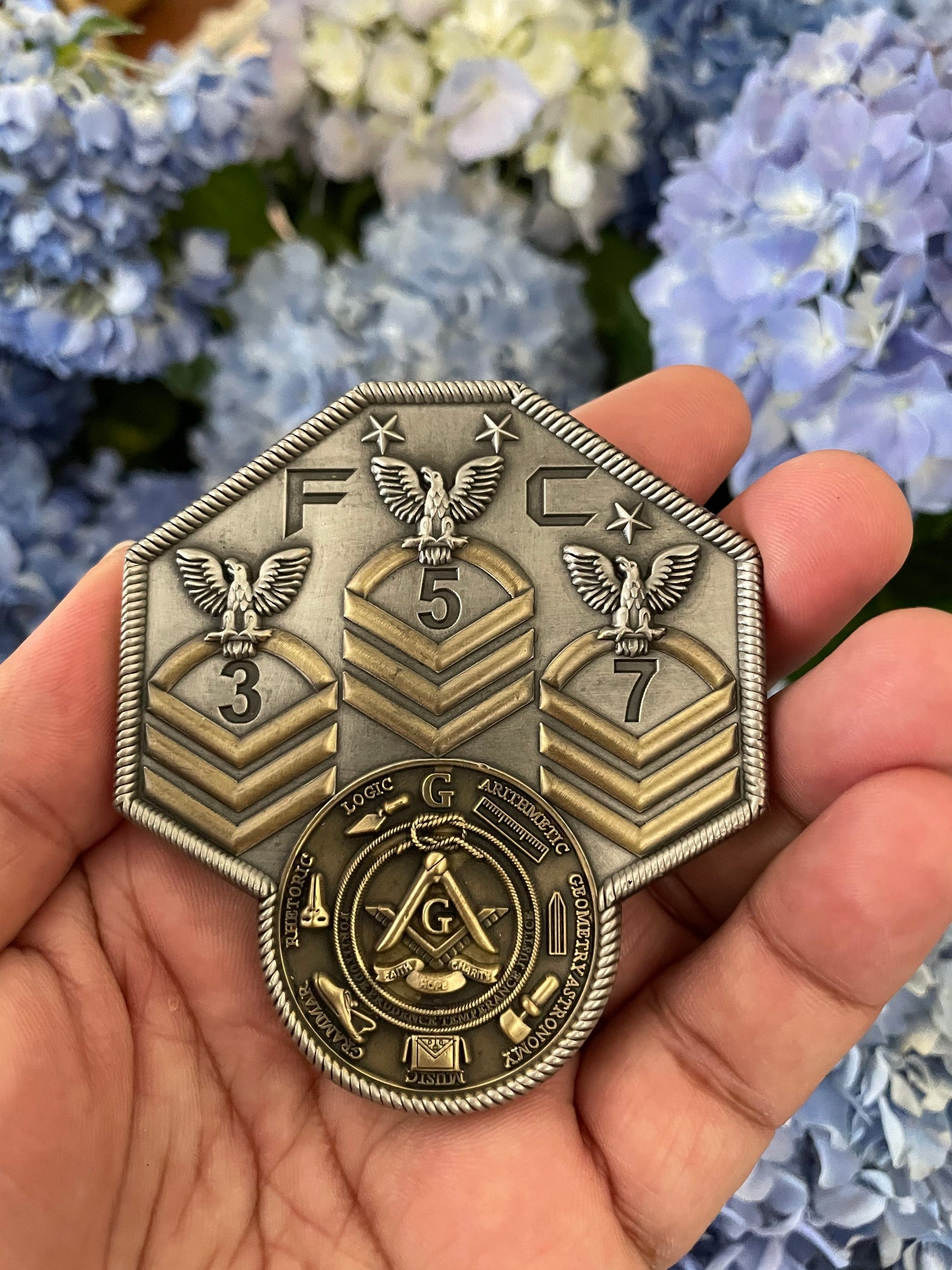 Masonic 357 Challenge Coin Etsy