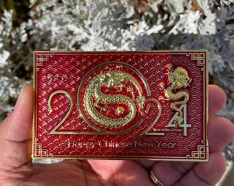 Chinese New Year 2024 Year of the Dragon Challenge Coins