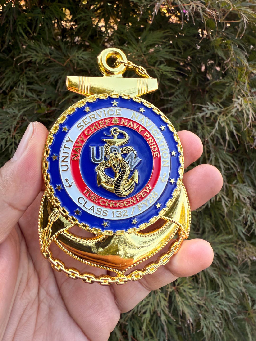 USN CPO Class 132 FY26 4” Anchor Coin