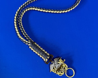 USN LDO/CWO 2 Color Paracord Neck Lanyard.
