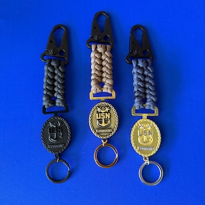 USN Command Master Chief Cookie Paracord keychains