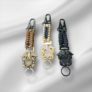US Naval Officers Sanctified Weave Paracord Keychains