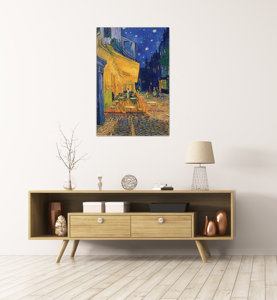 Hand Made Reproduction Of Van Gogh Terrace By Night Café Terrasse de Nuit Mural Deco Gift Cadre Tabl