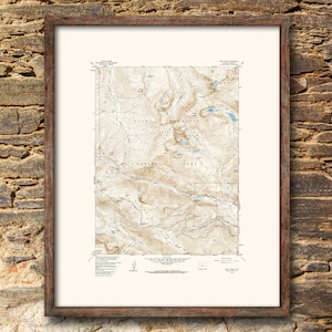 Trail Ridge Colorado National Park map location map - mountain wall art topographic map
