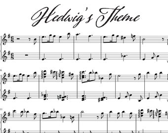 Hedwigs Theme Noten Hedwigs Theme Noten für Klavier PDF Hedwigs Theme PDF Volles Klavier Arrangement Digitaler Download