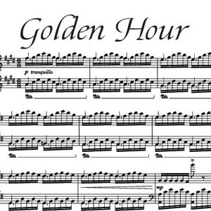 Golden Hour Piano Sheet Music Complete Piano Arrangement Digital