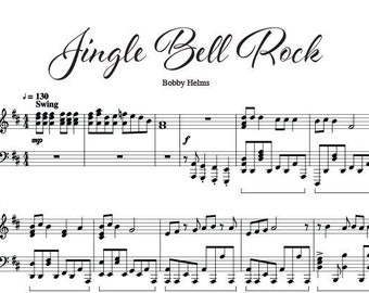 Jingle Bell Rock Piano Sheet Music Full Arrangement i Instant Download PDF