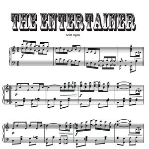 The Entertainer Sheet Music Full Piano Arrangement by Scott Joplin Digital Download image 1