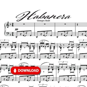 Habanera Noten – Bizet Carmen Klavier Solo PDF – Klassisches Opern-Thema – Druckbare digitaler Download – Fortgeschrittenes Klavier