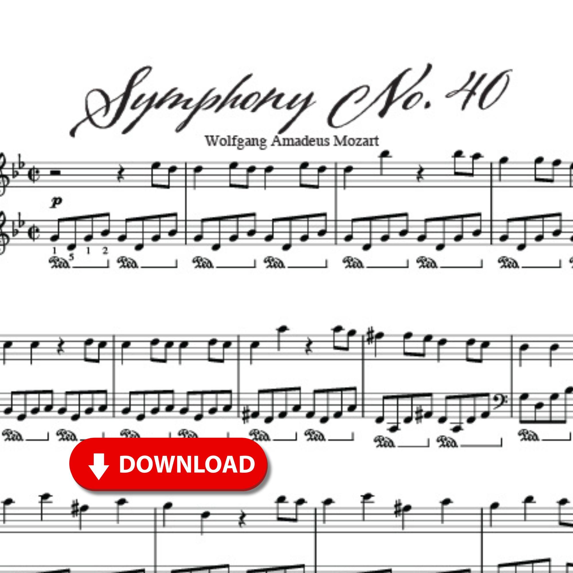 その他 DAT Classic Masters Mozart Piano Music Symphony No. 40 Sheet Music – Mozart Piano Solo PDF
