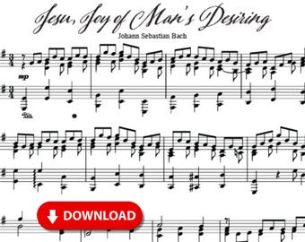 Partitura para piano de Jesús, la alegría del hombre que desea: arreglo de Bach (descarga en PDF)