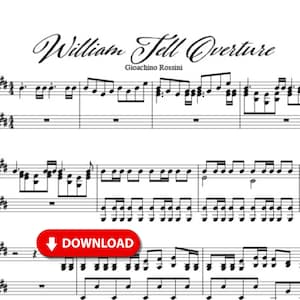 Ouvertüre zu Wilhelm Tell Noten – Rossini Klavier Solo PDF – Klassisches Hochenergie-Stück – Druckbare digitaler Download – Fortgeschrittenes Klavier
