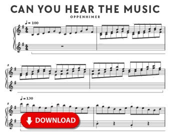 Can You Hear The Music – Oppenheimer Piano Sheet Music – Intermediate Solo PDF – Instant Digital Download