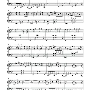 Linus and Lucy Peanuts Theme Piano Sheet Music Full Piano Arrangement Digital Download image 2