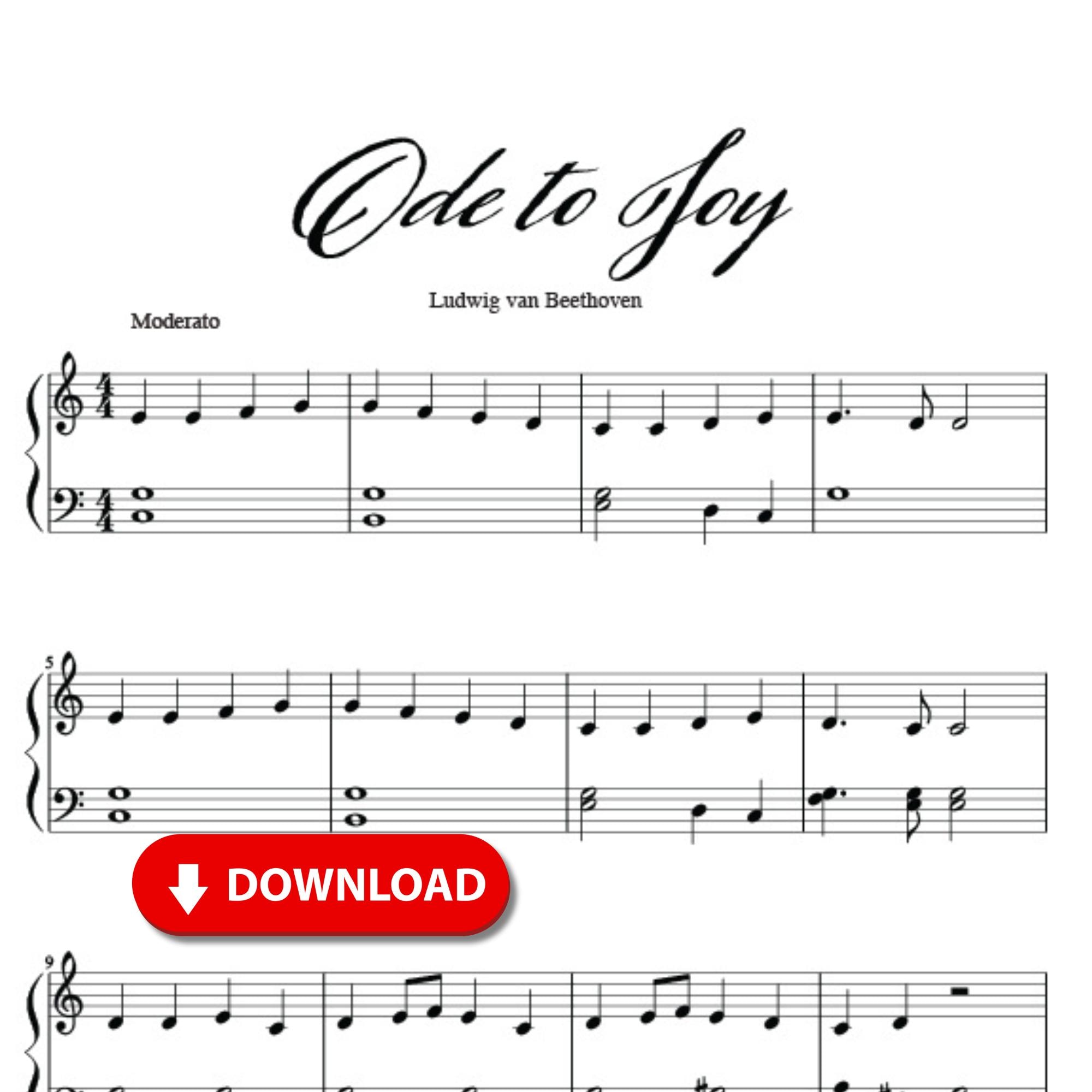 ode-to-joy-piano-sheet-music-for-children-and-beginners-by-ludwig-van-beethoven-pdf-digital-download-etsy