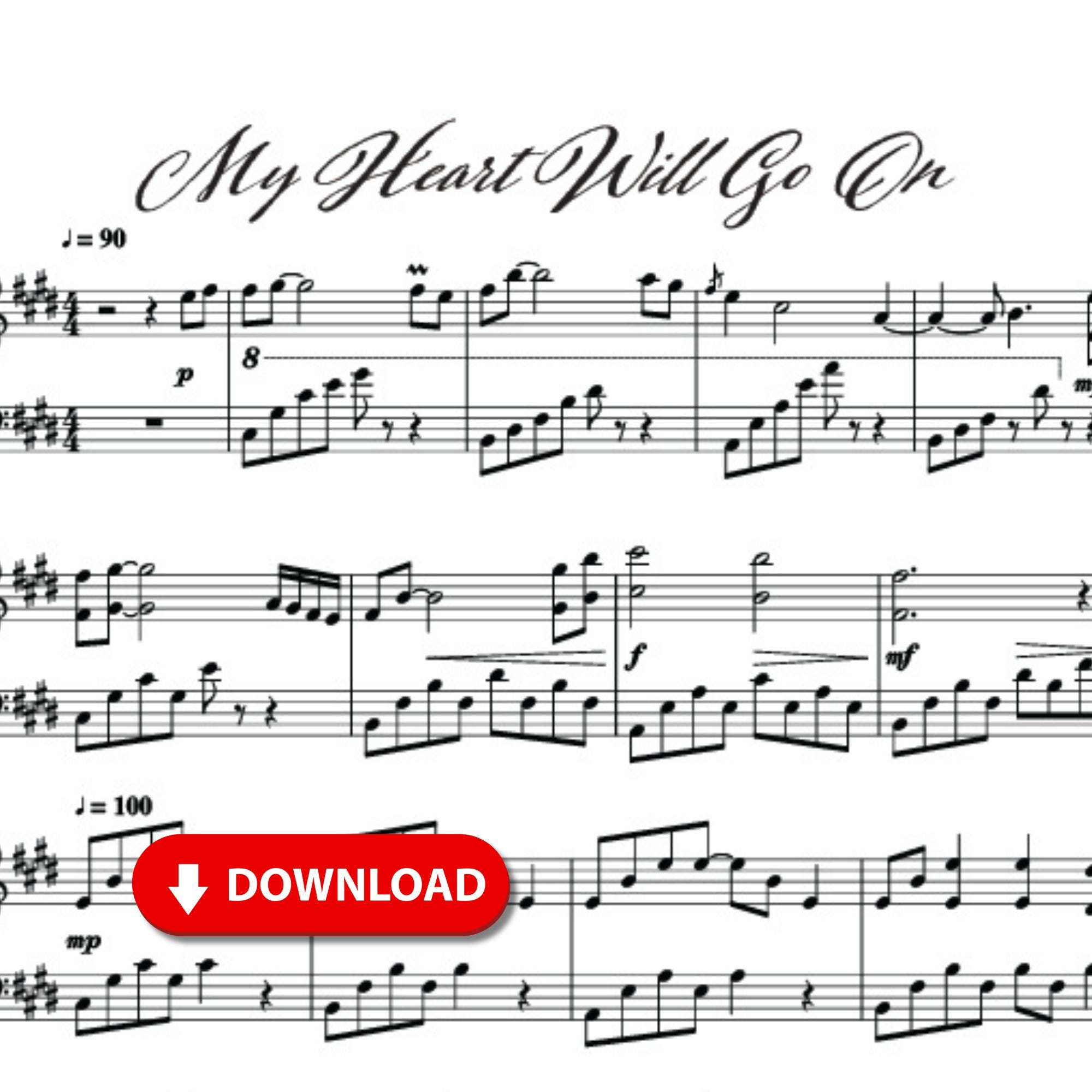 My Heart Will Go on Piano Sheet Music: Full Arrangement (PDF
