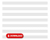 Blank Piano Sheet Music PDF - 50 Pages, Music Composition (Digital Download)