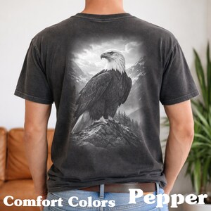 Majestic Bald Eagle On Mountain Summit Wild American Eagle In Dramatic Mountain Landscape