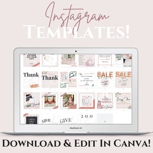 Instagram Templates, Social Media Templates, Pre-made Templates, Instagram Canva Templates